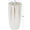 White Ceramic Abstract Ribbed Dimensional Folded Vase with Compact Wavy Rim